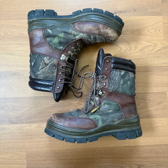 Men\'s Herman Survivors Camouflage Brown Big Buck Waterproof Hunting Boots Sz 11